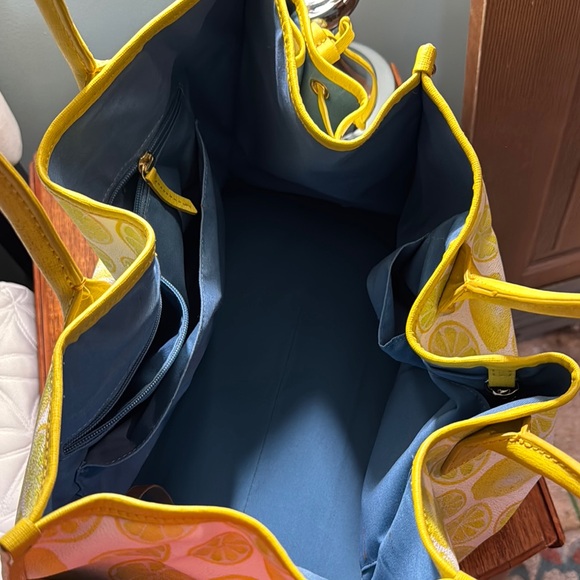 Dooney & Bourke Yellow Citrus Print Tote - Picture 4 of 4